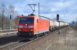 185 016-3 mit Ganzzug Gasdruckkesselwagen am 02.04.15 Durchfahrt Bhf.