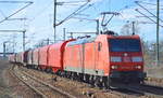185 040-3 mit einem Coiltransportzug am 22.03.17 Bf.