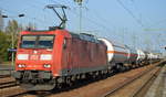 185 040-3 mit Ganzzug Gasdruckkesselwagen (Propen) am 16.10.17 Bf.