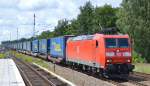 185 147-6 mit Taschenwagenzug (Sped.