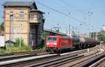 185 245-8 mit Kesselwagenzug am 18.06.12 Berlin Greifswalder Str.