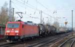 185 281-3 mit gemischtem Güterzug am 26.01.16 Berlin-Hirschgarten.