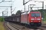 185 237-5 mit Ganzzug Schiebewandwagen am 21.07.16 Bf.