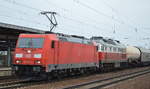185 361-3 mit 232 409-3 und gemischtem Güterzug am haken am 29.03.17 Bf.