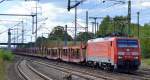 189 009-4 mit einem Leerzug PKW-Transportwagen (ATG/DB) am 30.09.15 Bhf.