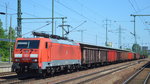 189 018-5 mit gemischtem Güterzug am 23.06.16 Bf.