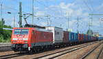 189 007-8 mit Containerzug am 14.06.16 Bf.