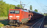 189 008-6 mit Fahrzzeugtransportzug mit VW-Nutzfahrzeugen aus polnischer Produktion am 02.06.17 Bf.