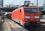 189 017-7 mit PKW- Transportzug(leer) am 02.08.17 Bf.