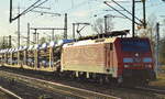 189 002-9 mit PKW-Transportzug (fabrikneue AUDI Modelle) am 06.11.17 BF.