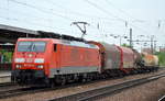 189 008-6 mir ein paar wenigen Güterwagen am 16.05.17 Bf.