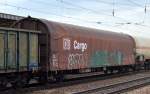 Drehgestell-Flachwagen mit Planenverdeck der DB mit der Nr.31 RIV 80 D-DB 3540 306-8 Rils 652 am 08.04.14 Bhf.