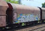 Drehgestell-Flachwagen mit Schiebeplane f�r Coiltransporte der DB mit der Nr.