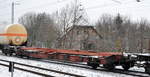 Drehgestell-Tragwagen für Container und Jumbo-Wechselbehälter der DB mit der Nr.