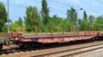 Sechsachsiger Drehgestell-Flachwagen f�r Sathlprodukte der DB mit der Nr.