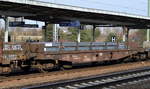 Drehgestell-Flachwagen der DB vom Typ Rmms 622 gebaut bei der tschechischen Fa.
