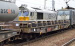 Drehgestell-Flachwagen der DN mit der Nr.