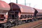 Drehgestell-Sch�ttgutwagen mit Schwenkdach und dosierbarer Schwerkraftentaldung der DB eingestellt mit der Nr.