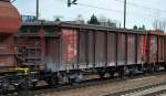 Drehgestellwagen mit Rolldach der DB mit der Nr.