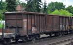 Drehgestellwagen mit Rolldach der DB mit der Nr.
