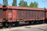 Offener vierrachsiger G�terwagen der DB eingestellt mit der Nr.
