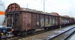 Offener Drehgestell-Wagen der DB für Stammholztransporte mit der Nr.