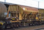 Eine Rarität unter den offenen Schüttgutwagen der DB sind diese gelben Vierachsiger Planumskiessand/Schotterwagen (sehe ich hier im Nordosten zum ersten Mal),hier im Bild ein weiterer Wagen