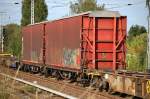Gro�r�umige Schiebewandwagen-Wageneinheit der DB mit der Nr.