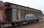 Zweiachsiger, großräumiger Schiebewandwagen der DB mit der Nr.