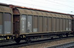 Zweiachsiger, großräumiger Schiebewandwagen der DB mit der Nr.