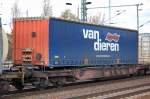 Drehgestell-Taschenwagen der DB eingestellt mit der Nr.