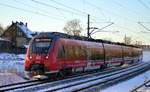 Nochmal eine seltene Berliner Winter-Aufnahme bevor am Wochenende möglicherweise wieder alles weg schmilzt, der RB24 nach Senftenberg mit 442 818 am 06.01.17 Betriebswerk Berlin-Schöneweide.