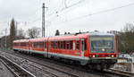 Der Kulturzug zwischen Bahnhof Lichtenberg via Ostkreuz, Cottbus, Forst nach Wrocław (Breslau) hier auf dem Rückweg nach Berlin-Lichtenberg mit 628 652 + 928 657 am 23.02.17 Berlin-Karow.
