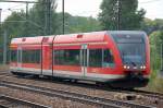 Ein Gtw 2/6 der BR 646 der RB R Berlin/Brandenurg, der Triebzug 9580 0 642 028-0 D-DB als RB22 eingesetzt zwischen Berlin-Sch�nefeld und Potsdam beim Gleiswechsel am 09.08.10 Bhf- Flughafen