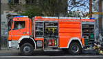 TLF Typ? der FF Berlin-Adlershof mit offenen Einblick ins Fahrzeug mit seinen Gerätschaften am 11.05.16 Großbrand Berlin-Lichtenberg Hertzbergstr.