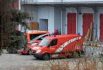 Ein MB Sprinter für allgemeine Transportaufgaben der Berliner Feuerwehr am 14.12.15 Feuerwache Berlin Marzahn.