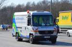 MB 810 D Transporter der Berliner Wasserbetriebe am 16.03.16 Berlin-Marzahn.