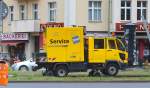 Diese interessanten Sonderfahrzeuge der Berliner Verkehrsbetriebe (BVG) wurden als Zweiwegefahrzeuge auf Basis eines Multicar FUMO von der Fa.