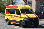 Ein MB Sprinter Transporter zur Krankenbeförderung des ASB Ortsverband Brandenburg a.d. Havel e. V. am 29.04.26 Höhe Brandenburg Hbf.