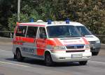 VW TDI Krankentransportfahrzeug der Johanniter Unfallhilfe des RV Nordwestsachsen,24.08.09 Berliner Stadtautobahn H�he Spandauer Damm Br�cke.