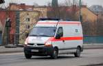 Erstsichtung f�r mich, ein Renault KTW mit Berliner Kennzeichen mit der Bezeichnung Ambulanz-Service Europa, ob die Firma speziell in Berlin oder europaweit t�tig ist, bisher unbekannt, 28.02.13