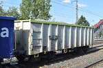 ITL Eisenbahngesellschaft mbH, Dresden mit einem firmeneigenen offenen Drehgestell-Hochbordwagen mit der Nr.