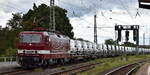 DeltaRail GmbH, Frankfurt (Oder) mit ihrer  243 069-2  (NVR:  91 80 6143 069-3 D-DELTA ) und einem Nutzfahrzeug-Transportzug (fabrikneue VW-Nutzfahrzeuge aus polnischer Produktion) am 11.09.25