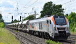 Havell�ndische Eisenbahn AG, Berlin-Spandau [D] mit ihrer Eurodual Lok  159 007  [NVR-Nummer: 90 80 2159 007-4 D-HVLE]und einem Baustoffsch�ttgut-Transportzug am 02.06.26 H�he Bahnhof Saarmund. Viele Gr��e an den Tf. !!!