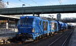 TRIANGULA Logistik GmbH, Gelenau/Erzgebirge [D] mit der geleasten nortrail Vectron Dual Lok  248 044  [NVR-Nummer: 90 80 2248 044-0 D-NRAIL] und einem Ganzzug Schüttgutwagen mit Schwenkdach am