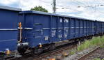 Offener Drehgestell-Hochbordwagen vom Einsteller VTG mit der Nr.