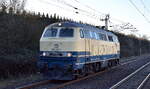 Railsystems RP GmbH, Gotha mit ihrer  218 480-2  (NVR:  92 80 1218 480-2 D-RPRS ) am 04.03.26 Höhe Bahnhof Berlin-Hohenschönhausen.