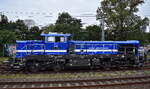 Spitzke Logistik GmbH mit ihrer nagelneu ausgelieferten vossloh DE 18 Loks  DE 18-SP-306  [NVR-Nummer: 92 80 4185 306-2 D-SLG] am 01.10.25 Höhe S-Bahnhof Berlin Springpfuhl.