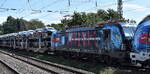 DPB Rail Infra Service GmbH mit Doppeltraktion mit der geleasten Railpool Vectron  193 804-2  [NVR-Nummer: 91 80 6193 804-2 D-Rpool] + der eigenen Vectron  1293 905 , Name:  Sonja  [NVR-Nummer: 91 81