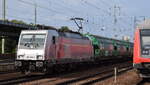 HSL Logistik GmbH, Hamburg-Tiefstack [D] mit der geleasten Akiem Lok  186 365-3  [NVR-Nummer: 91 80 6186 365-3 D-AKIEM] und einem polnischen Getreidezug von Ost-West Logistic-Poland am Haken am